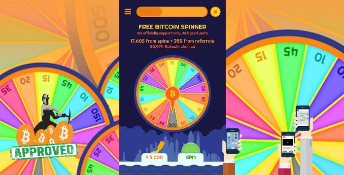 Free Bitcoin Spinner App !   Earn 500 Satoshi Every 5 Minutes Direct - 